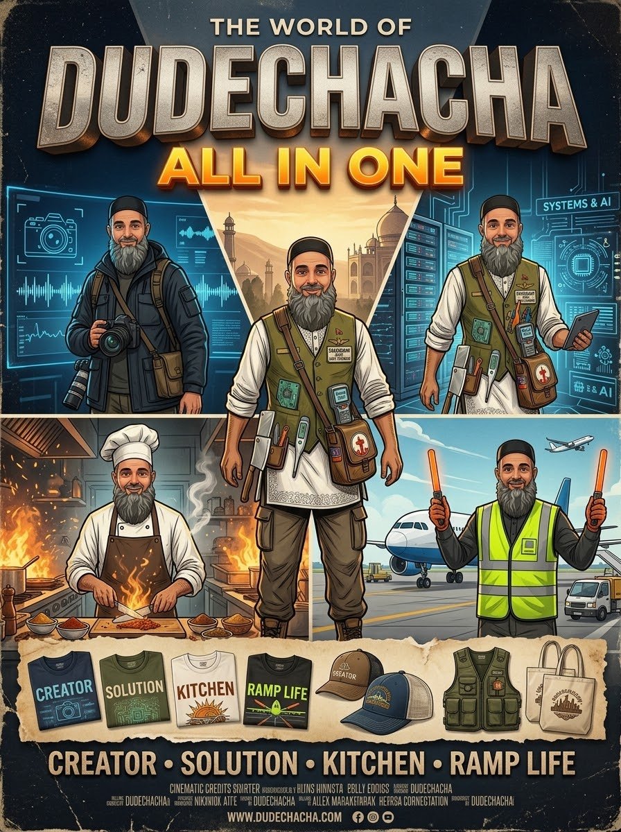 The World of Dudechacha — all in one poster